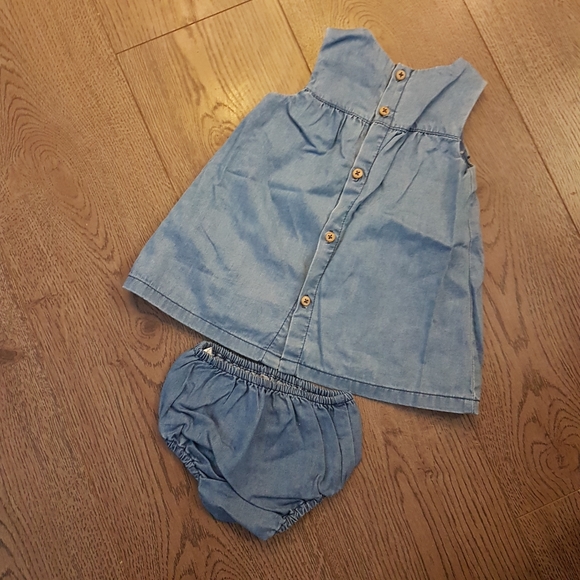 ZARA denim dress set 9-12m - Picture 2 of 3